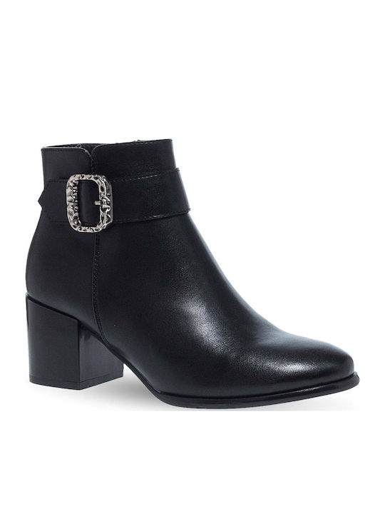 Women's Ankle Boots with Medium Heel Black