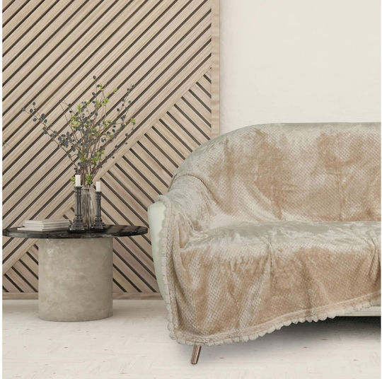 Das Home Pătură Fleece Canapea 130x170 cm Bej Winter 1187
