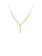 14 Karat Gold Necklace with Baguette Zircon