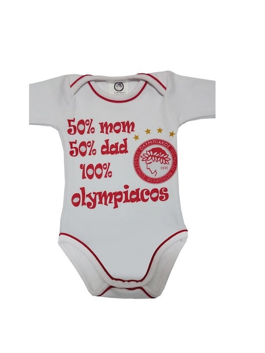 Olympiacos Baby Bodysuit White