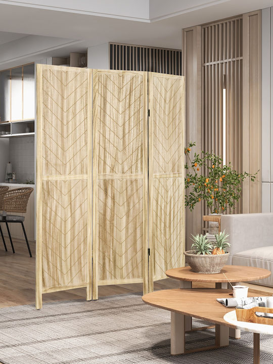 HomCom Διακοσμητικό Παραβάν Ξύλινο 120x170cm