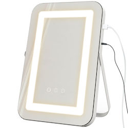 HomCom Oglindă De Birou Cu Lumină