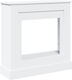 vidaXL Metallic Fireplace Screen with Panels 90x30x90cm White