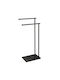 HomCom Single Wall-Mounted Bathroom Hook ​13x13cm Black