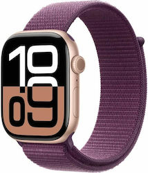Apple Watch Series 10 46мм Rose Gold with Plum Sport Loop