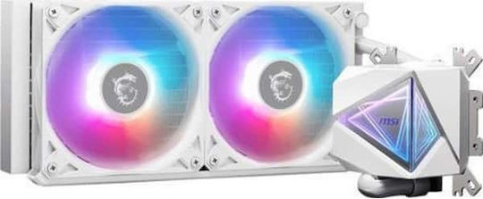 MSI MAG CoreLiquid Υδρόψυξη AIO CPU με 2 Ανεμιστήρες 120mm και ARGB Φωτισμό Λευκή