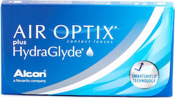 Alcon Air Optix Plus Hydraglyde 6 Μηνιαίοι Φακοί Επαφής Σιλικόνης Υδρογέλης