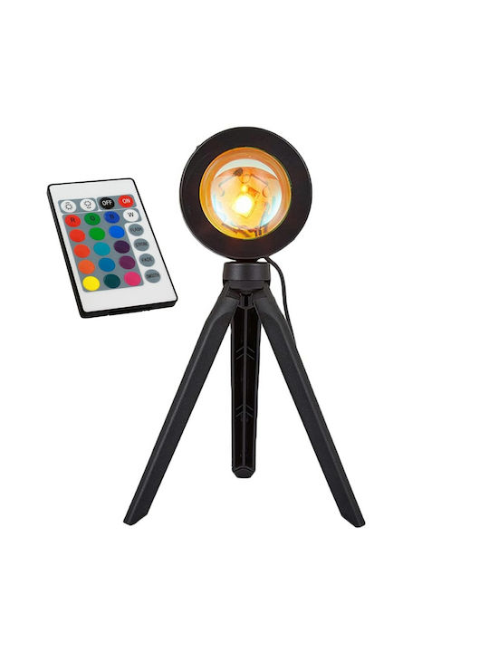 Lampa Proiector Led Zola Apus Telecomandă Ir Cap Reglabil Trepied Aluminiu + Plastic Pp