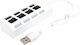 Активен USB 2.0 хъб Zola 4 порта, съвместим с интерфейси 1.1 и 1.0, пластмасов, 10.5x3x2 см, бял