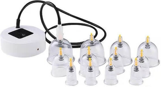 Επαναφορτιζόμενη Θεραπευτική Συσκευή 12 Πλαστικές Βεντούζες 5w