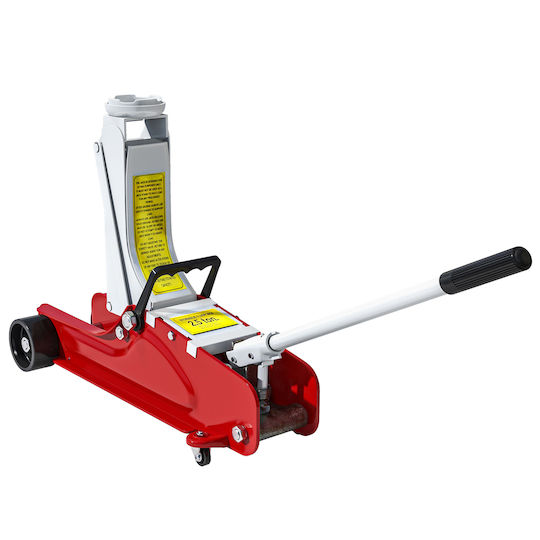 HomCom Hydraulic Carriage Jack with Lifting Capacity up to 38cm and Weight Capacity up to 2.5 Tons