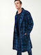 Vamp Χειμερινή Ανδρική Ρόμπα Fleece Blue
