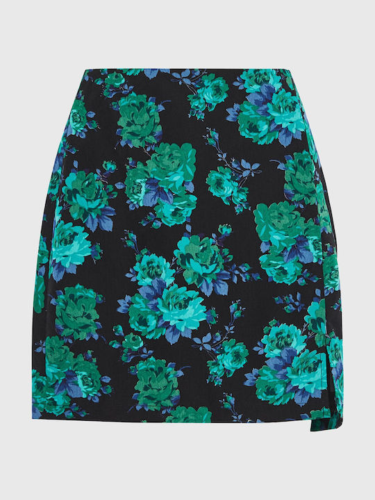 Funky Buddha Mini Skirt Floral in Black color