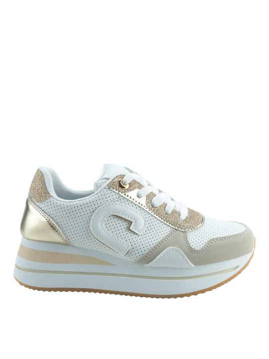 Plato Γυναικεία Sneakers White / Gold