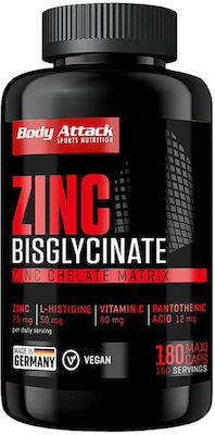 Body Attack Zinc Bisglycinate 180 capace