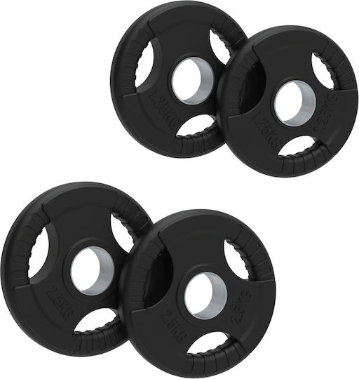 Scheibenset Olympischen Typs Gummierte 1 x 7.5kg Φ50mm mit Griffen