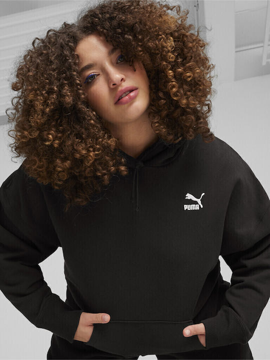 PUMA Better Classics Φούτερ Μαύρο με Κουκούλα