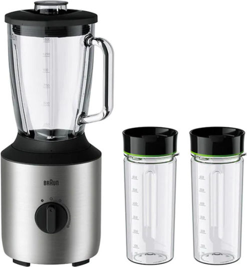 Braun PowerBlend 3 Blender with Glass Jug 600 ml 800W Silver