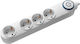 Разклонител Samus 4 шуко гнезда 5м 3680W 3x 1.5mm² с ключ 4pi5-3680