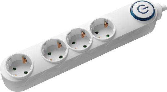 Samus 4-socket Schuko Extension Cord 3m 3680w 3x 1.5mm² Switch 4pi3-3680