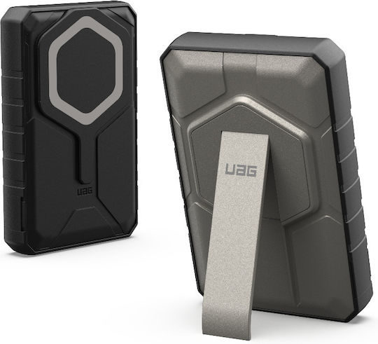 UAG Rugged MagSafe Power Bank 10000mAh 20W с USB-A порт и USB-C порт Titanium/Black