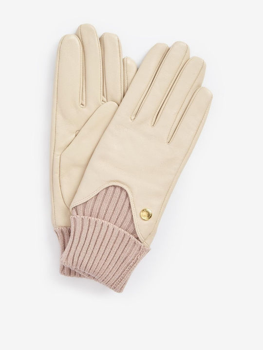 Barbour Women's Leather Gloves Beige