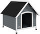 Pawhut Hundehaus Hölzernes Außenbereich Gray 84x99x87cm