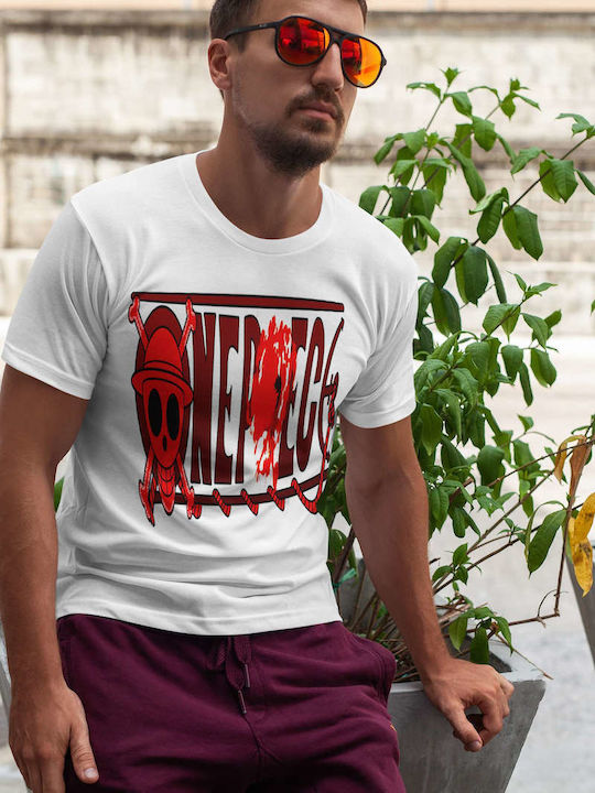 T-shirt One Piece Λευκό Βαμβακερό