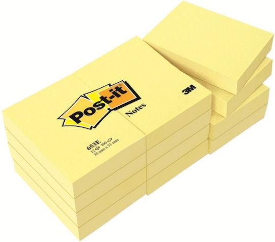 Exas Paper Notizblöcke in Würfel 100 Blätter Gelbe 3.8x5.1cm