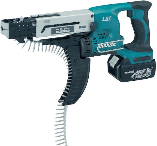 Makita DFR550RFE Trockenbauschraubendreher Batteriebetrieb 18V 2x3Ah