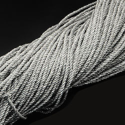 Șiret Metalic Argintiu 6mm x 10m Șiret Metalic Argintiu 6mm x 10m