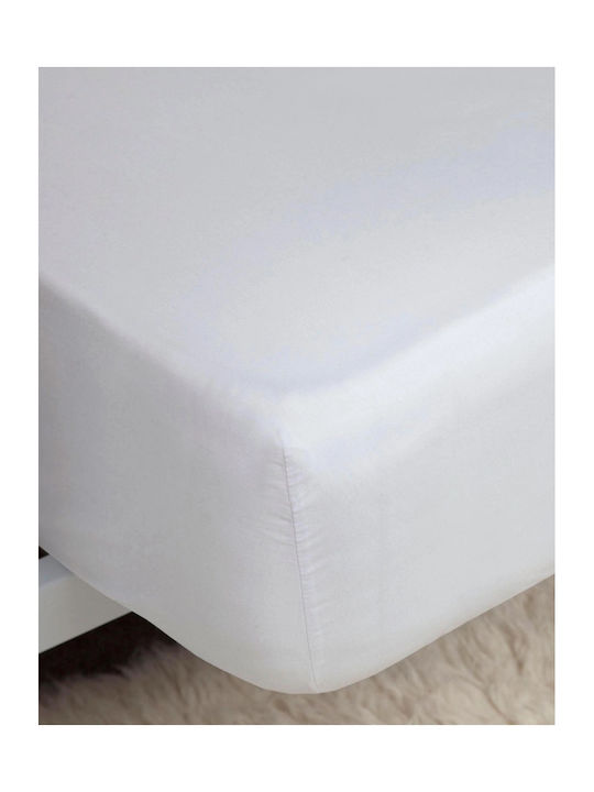 Sheet Double with Elastic 140x195+35cm. White