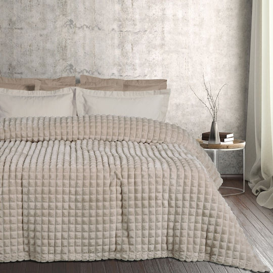 Das Home 1357 Κουβέρτα Fleece Υπέρδιπλη 220x240εκ. Taupe