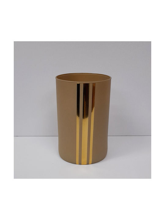 CV Cristal Decorative Vase Brown 15x15cm