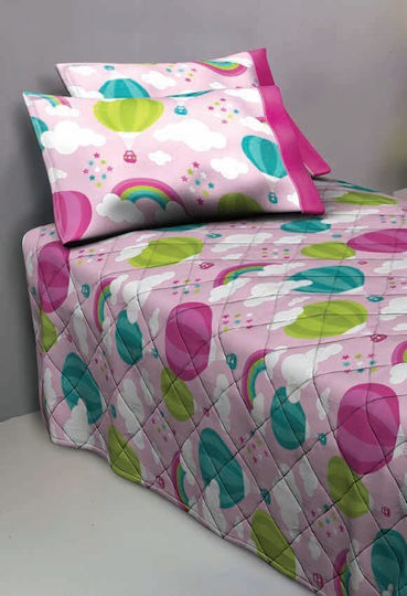 Viokarpet Set Kinderbettbezüge Moni Ballons Rosa