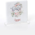 Christening Favor with Coaster