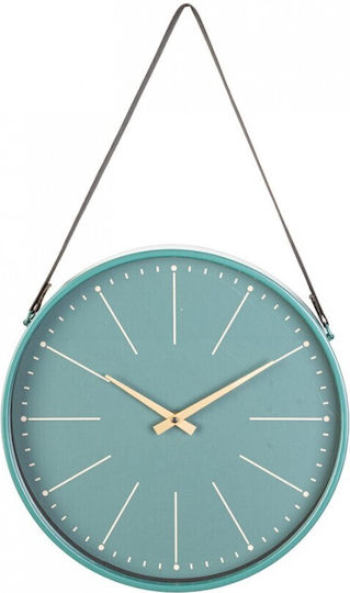 Bizzotto Timely Ceas de Perete Lemn Albastru Petrol 40x6cm