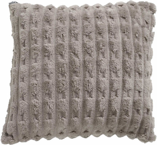 Das Home Μαξιλάρι Καναπέ 1177 Fleece Taupe 40x40εκ.