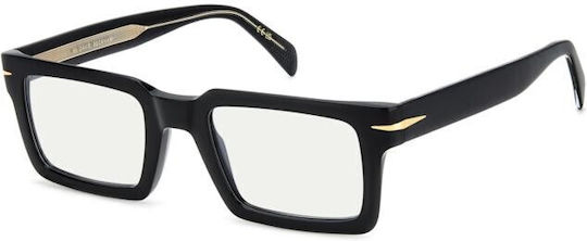 David Beckham Plastic Eyeglass Frame Black DB 7126 807