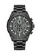 Police Herrenuhr Chronograph Batterie mit Schwarz Metallarmband