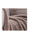 Nef-Nef Homeware Barlow Κουβέρτα Γούνινη Καναπέ 140x190εκ. Μπεζ