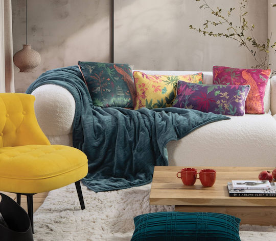 Nef-Nef Homeware Paradise Ριχτάρι Πολυθρόνας Chenille 130x180εκ. Πράσινο