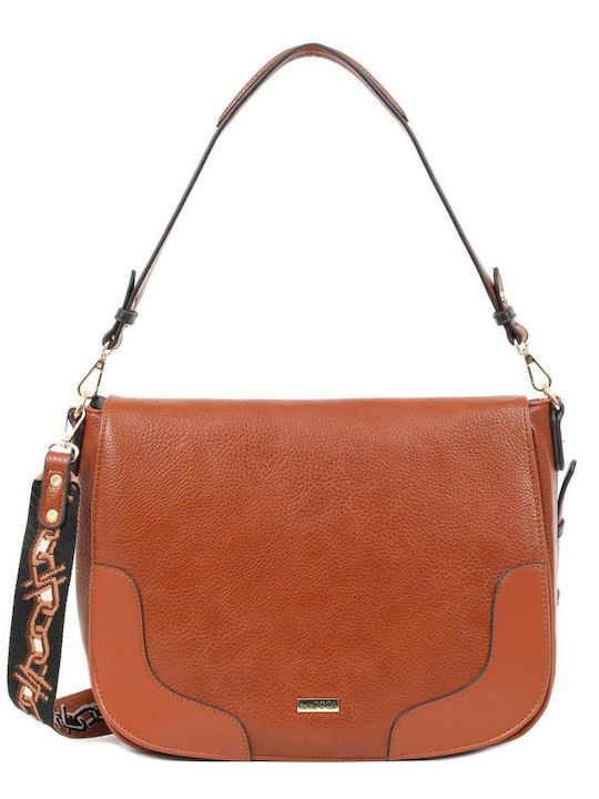 Doca Damen Tasche Schulter Braun