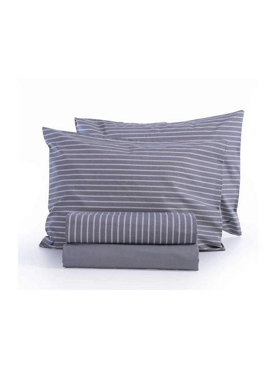 Nef-Nef Homeware Сет Чаршафи 240x270см. Nautica Coast Сив 4бр