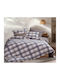 Nef-Nef Homeware Charlie Σετ Σεντόνια Υπέρδιπλα 240x260εκ. Γκρι (4τμχ)