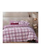 Nef-Nef Homeware Charlie Σετ Σεντόνια Μονά Φανελένια 160x260εκ. Ροζ (3τμχ)