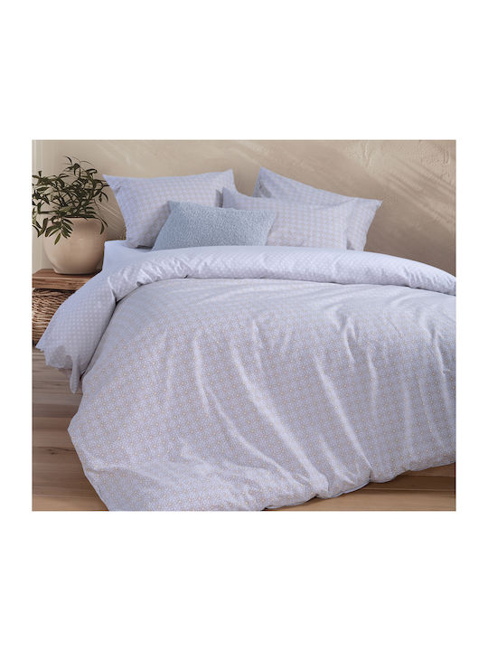 Nef-Nef Homeware Duvet Cover Set Cotton Queen with 2 Pillowcases 240x230 Module Grey