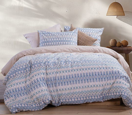 Nef-Nef Homeware Σετ Παπλωματοθήκη Βαμβακερή Μονή με Μαξιλαροθήκη 170x240cm Avion Beige