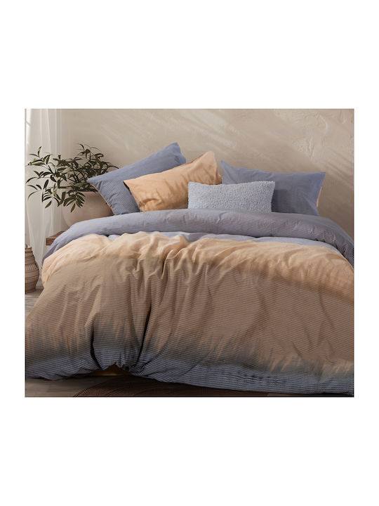 Nef-Nef Homeware Σετ Παπλωματοθήκη Βαμβακερή Μονή με Μαξιλαροθήκη 170x240cm Honor Honey