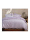 Nef-Nef Homeware Duvet Cover Set Flannel Single with Pillowcase 160x230 Sorial Mauve